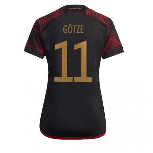 Fotbalové Dres Německo Mario Gotze #11 Dámské Venkovní MS 2022 Krátký Rukáv